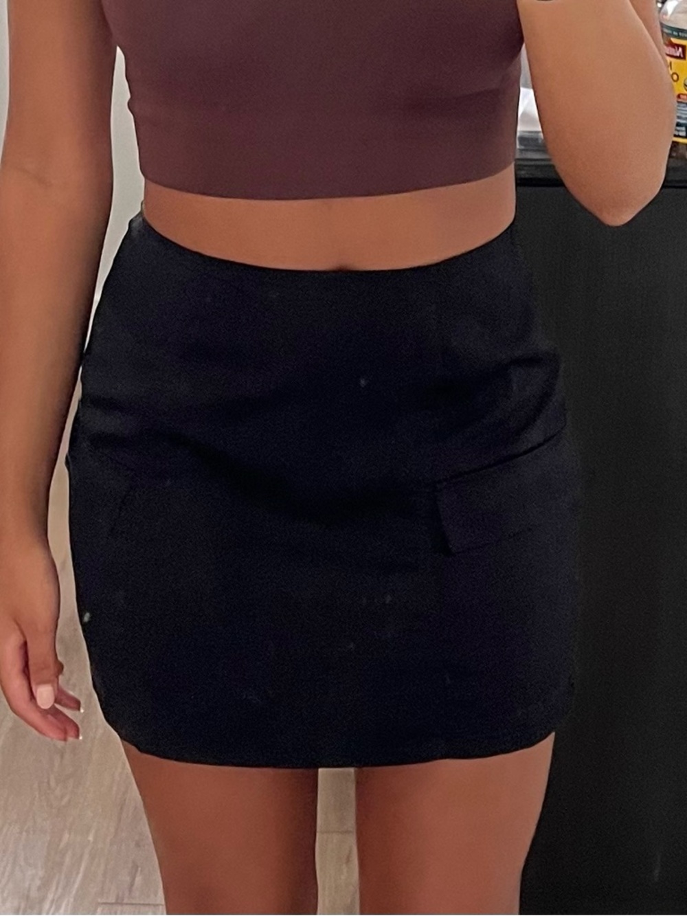 PacSun Black Mini Skirt with Side Zip